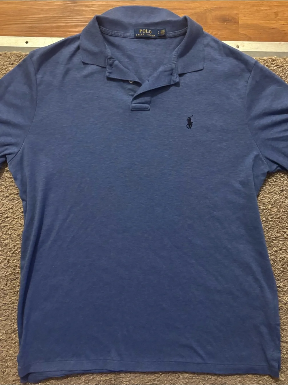 Polo by Ralph Lauren NWOT Mens Lg Blue Classic Polo Embroidered Logo Like New